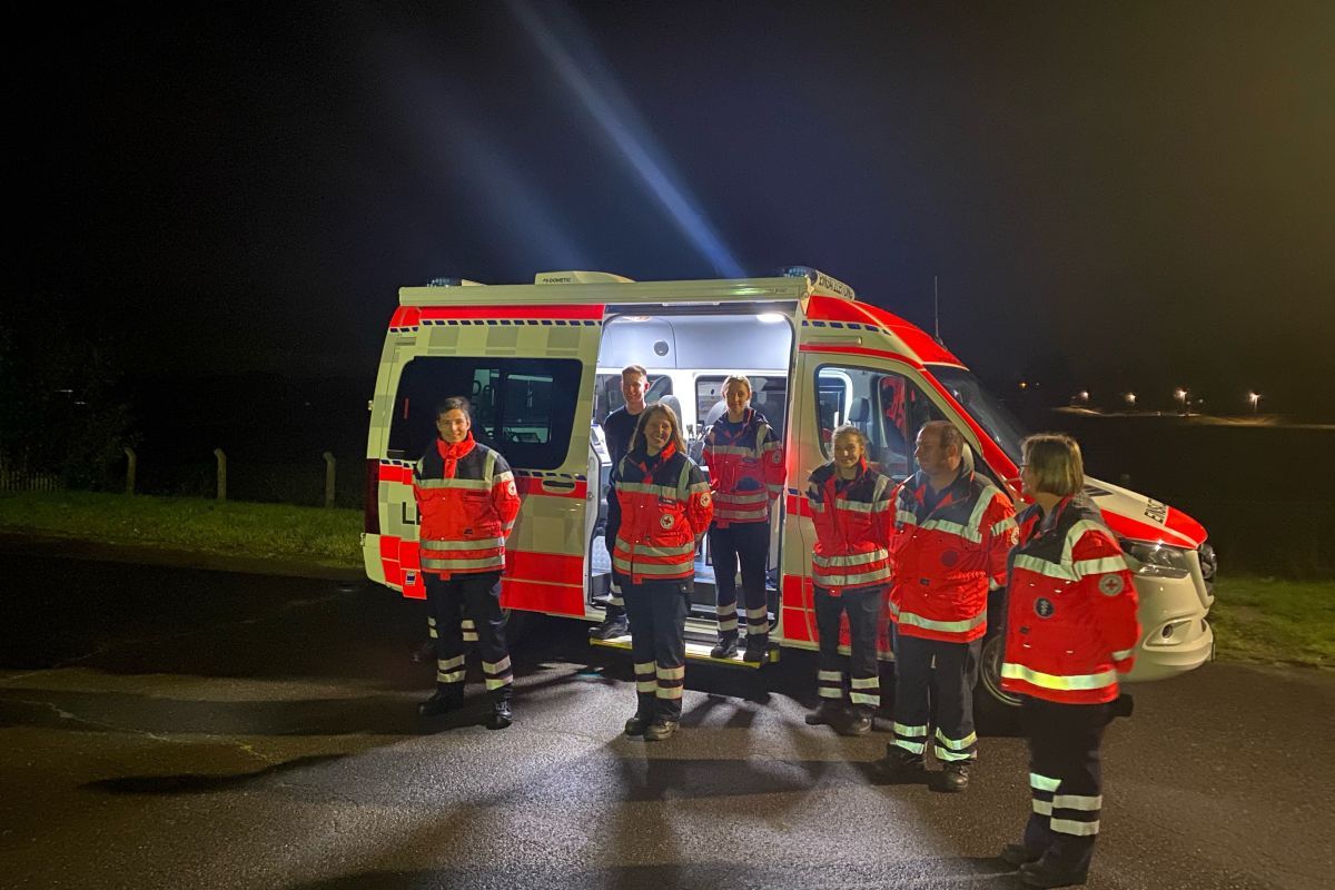 Gruppenbild nach einer Funk- und Übungsfahrt der Bereitschaft Achim im Oktober 2020.