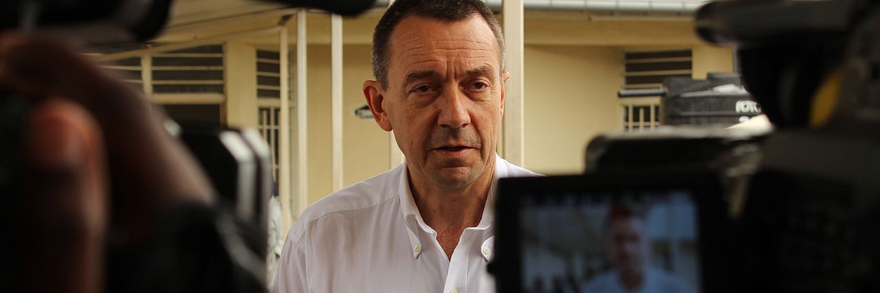 IKRK-Präsident Peter Maurer spricht mit der Presse